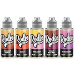 Rodeo Vape Liquid 5 x 100ml Big Screen Crunch + Mango + Pink Lemon + Roda Rola Cherry + Ultra Violets Vape Juice E Liquid 70/30 Ecig Cigarette Flavoured E Juice E Cigarette E-Liquid Nicotine Free