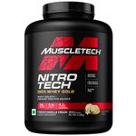 MuscleTech Nitrotech 100% Whey Gold,1.81Kg (4Lbs),French Vanilla Cream,Primary Source- Whey Protein Isolate,24G Of Pure Protein For Enhanced Lean Muscle,Strength And Recovery,Gluten Free,Vegetarian