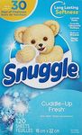 Snuggle Cuddle-Up Fresh Dryer Sheets, Softener for Laundry to Control Static and Reduce Wrinkles, Long Lasting Fabric Softener with Fresh Laundry Scent, 120 Count (Pack of 1)