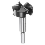 HARFINGTON Forstner Drill Bit 45mm (1-3/4") Tungsten Carbide 3 Flutes 4 Spurs Boring Forstner Bits for Hinge Wood Hole Drilling Woodworking