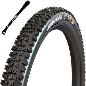 Cycle Crew Tire Lever and Maxxis Aggressor Mountain Bike Tire - 26x2.30, 58-559, Dual, EXO, Tubless Ready Bundle