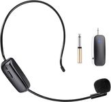 SUJAHHUJIQ UHF Wireless Headset Microphone, Head Handheld Mic 2 in 1, 165 ft Range Mic for Voice Amplifier, Tour Guide, Teaching, Fitness, PA System