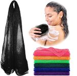 TCCO 3Pcs African Net Sponge Cloth, Exfoliating Body Scrubber, Back Scrubber For Shower Bath, Body Scrub Exfoliator,Exfoliating Washcloth Rags for Women & Men Bathing Accessories,Great for Daily Use