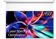 Valerion 150" PureVision Motorized Projector Screen, Laser Speckle Reduction, Auto-Sync with Projector, 4K/8K UHD Ready, 20" Adjustable Drop, Black Backing for Enhanced Contrast, Long Throw Only