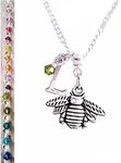 Handmade Bumble Queen Bee Jewellery for Women Personalised Necklace with Genuine Crystal