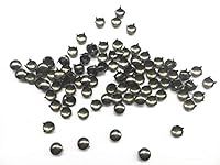 Round Dome Studs, 200 Pcs Round Dome Metal Studs Spots Nailheads Fastener (Gun Metal/Black, 5mm)