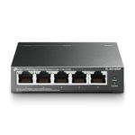 TP-Link 5–Port Gigabit PoE Switch, 4 PoE+ Ports @65W, Fanless, Black (TL-SG1005P)