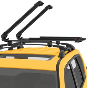HmmtyRack Lockable Ski & Snowboard Racks Car Roof with Sliding Feature for 6 Pairs Skis or 4 Snowboards, Universal Ski Rack for Car with Crab Mounting System Fits for All Types of Cross Bars