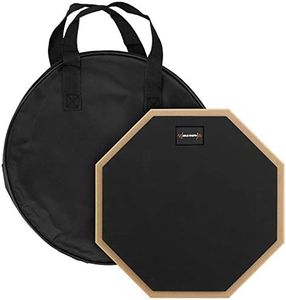 World Rhythm WR-606 10 pollici Drum Practice Pad - Pad per batteria silenzioso da 10 pollici per principianti con borsa per il trasporto