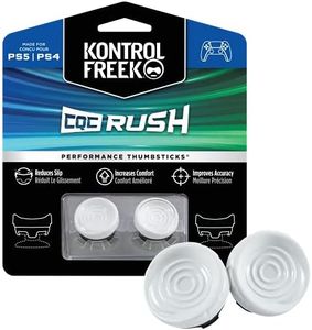 KontrolFreek CQC Rush for Playstation 4 (PS4) and Playstation 5 (PS5) Controller | Performance Thumbsticks | 2 Mid-Rise Concave | White