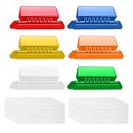 File Folder Tabs, 60 Sets Hanging File Folder Labels Tabs and Inserts, Hanging File Folder Labels for Quick Identification, Assorted Colors