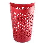 CELLO Flexi Multipurpose Plastic Laundry Basket / Bucket/ Storage Organizer | Lightweight & Carry handles | Maroon