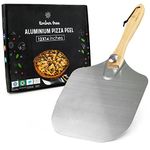 Timber Tree Aluminum Pizza Peel Metal - 12 x 14 inch Pizza Spatula for Oven with Foldable Handle. Pizza Oven Accessories and Pizza Tools. Pizza Turning Peel, Bread Peel, Pastry,and Cake Spatula