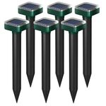 Deer Repellent Devices, Sonic & Solar-Powered Outdoor Deer Deterrent for Garden Plants, 7000 Sq Ft Coverage, Waterproof Sonic Repeller to Keep Deer and Rabbits Away (4)