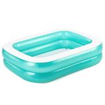 Bestway Inflatable Family Pool, Blue Rectangular with Water Capacity, Blue, 450 L, 200 cm