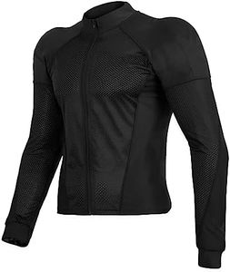 ALPHA CYCLE GEAR Motorcycle Shirt Armor Mesh Moto Riding Armour Jacket for Men and Women (as1, alpha, x_l, regular, regular, Black)