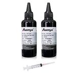 Aomya 2 Bottle Black Universal Dye Ink Refill Kit 100ml for HP Canon EPN Brother Lexmark Printers Compatible Cartridges Refillable Cartridge CISS CIS System with 1 Free Syringe