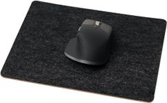 Mouse pad and Desk pad - Natural Felt Mouse Pad - Keyboard Pad - Non Slip Desk Mat for Computer, Laptops and Gaming Console (Grey)