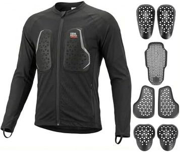 KEMIMOTO Motorcycle Mesh Armored Shirt for Men, with CE1 Certified Protective Gear Jacket, Breathable, Soft for All Seasons, Suitable for Motorcycling, Riding, Cycling, Off-Road Sports