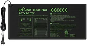 BN-LINK Seedling Heat Mat 10" x 20.75" Warm Hydroponic Heating Pad Waterproof for Seed Starting Greenhouse and Germination