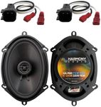 Harmony Audio HA-R68 Compatible with 2001-2012 Ford Escape New Front Door Replacement 225W Speakers and HA-725600 Speaker Replacement Harness