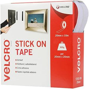 VELCRO Brand Cinta adhesiva 20mm x 10m Blanco