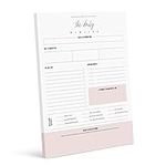 Bliss Collections Daily Planner with 50 Undated 8.5 x 11 Tear-Off Sheets - Simple Pink Self-Care Calendar, Organizer, Scheduler, Productivity Tracker for Organizing Goals, Tasks, Notes, To-Do Lists