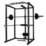 HASHTAG FITNESS Power rack with Lat Pulldown, Multi-Function Adjustable Power Cage, home gym strength training machine, gym for men