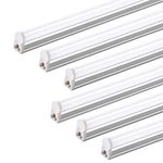 Barrina T5 LED Shop Light, 3FT, 6500K (Super Bright White), Utility Shop Light, Ceiling and Under Cabinet Light, ETL Listed, 6-Pack