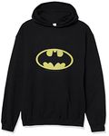 Warner Brothers Batman Basic Logo Mens Pullover Hoodie, Black, 3X-Large