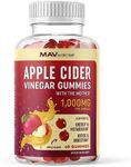 Organic Apple Cider Vinegar Gummies for Weight, Digestion, Detox, Immunity & Diet Support with ACV | With The Mother, Vitamin B6, B12 & Folate | Belly Fat Burner for Women & Men | Vegan, 500MG | 60 Ct