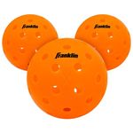 Franklin Sports Outdoor Pickleballs - X-40 Pickleball Balls - USA Pickleball (USAPA) Approved - 3 Pack Outside Pickleballs - Lava - US Open Ball