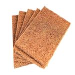 nalAmudhu Cocount Coir Stitched Dishwashing Scrub Pad | Natural Coconut Fiber | Natural Brown | Utensils | Rectangle 4In X 3In - (Pack of 5) Scrub Pads