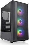 Thermaltake S200 TG ARGB ATX Tempered Glass Mid Tower Gaming Computer Chassis with 120mm ARGB Lite Front Fan Pre-Installed CA-1X2-00M1WN-00