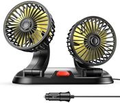 Zmirne 12V Car Fan - Dual Head USB 