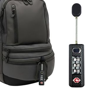 TSA Approved 3-Digit Combination Luggage Lock – Heavy Duty Alloy Body Zipper Lock for Travel, Suitcase, Backpack & Gun Case - Black