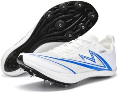 Sonic Cat Track and Field Shoes Men Women Kids Spikes Sneakers Full-Length Carbon Plate Track Race Jumping Sneakers Girls Professional Running Tarck Spikes Shoes for Men Women Kids
