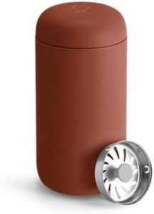 Fellow 16 oz Carter Move Travel Mug - Vacuum-Insulated Stainless Steel Travel Coffee Mug - Coffee Tumbler with Ceramic Interior and Splash Guard - Sienna
