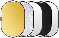 Selens 5 in 1 150x200cm Light Reflector Photography Diffuser Collapsible Portable with Handle Lighting Gold/Silver/White/Black/Translucent for Photo Studio Portrait Product Indoor Outdoor Shooting