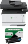 LEXMARK MX431adn Laser Multifunction Printer - Monochrome (29S0200) Bundle with 55B1000 Black 3K Yield Toner Cartridge
