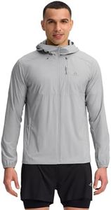 Pioneer Camp Men's UPF 100+ Sun Protection Hoodie Jacket Full Zip Long Sleeve Sun Shirts Lightweight Hiking Fishing Outdoor Grey