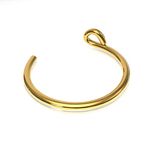 14K Gold Filled Plain Fake Nose Ring - Simple 18 Gauge Faux 14K Gold Non Piercing Nose Jewelry - Handmade Clip On Nose Hoop 7mm Diameter 0.2 Inches - Body Jewelry for Women Men - Hypoallergenic Fake Nose Hoops