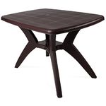 OAKNEST Supreme Melody Plastic Rectangular Dining Table for Dining Room Set, Cafe, Restaurent ETC.| 6 Months Warranty* (Globus Brown)