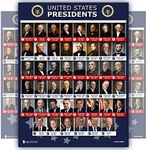 All Presidents of the united states Of America LARGE poster (18x24 in) COLOR PHOTOS chart LAMINATED Classroom LARGE school decoration learning history usa 18x24