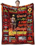 Firefighter Gifts for Men, Fire Department Gifts, Fireman Gifts for Men, Fire Fighter Gifts for Adults, Firefighter Birthday Party Decorations, Firefighter Throw Blanket 60x50 Inch