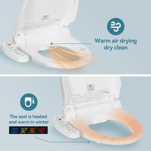 ARTETHYS Smart Bidet Toilet Seat – Elongated Heated Washlet