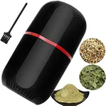 Herb Grinder Electric, Turimon Large Herbal/Coffee Grinders/Mill/Crusher for Spice and Herbs With Cleaning Brush - Black - 4.2 oz Capacity