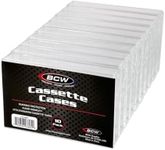 BCW Cassette Tape Case | 10 Pack | Crystal Clear Polystyrene Cassette Case | Classic Norelco-Style Boxes | Replace Lost & Damaged Cases | Perfect as Cassette Tape Storage