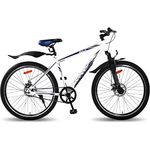 Vaux Ibex 27.5T Cycle for Men with Double Disc Brakes & Front Suspension, MTB Bicycle for Adults with Hi-Ten Steel Frame, Double Alloy Rims & Ralson Tyres, for Age Group 15+ Years(Matte-Blue)