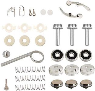 Jiayouy Trumpet Repair Kit Trumpet Finger Buttons Valve Cap Screw Drain Valve Key Piston Spring Trumpet Valve Replacement Parts Silver